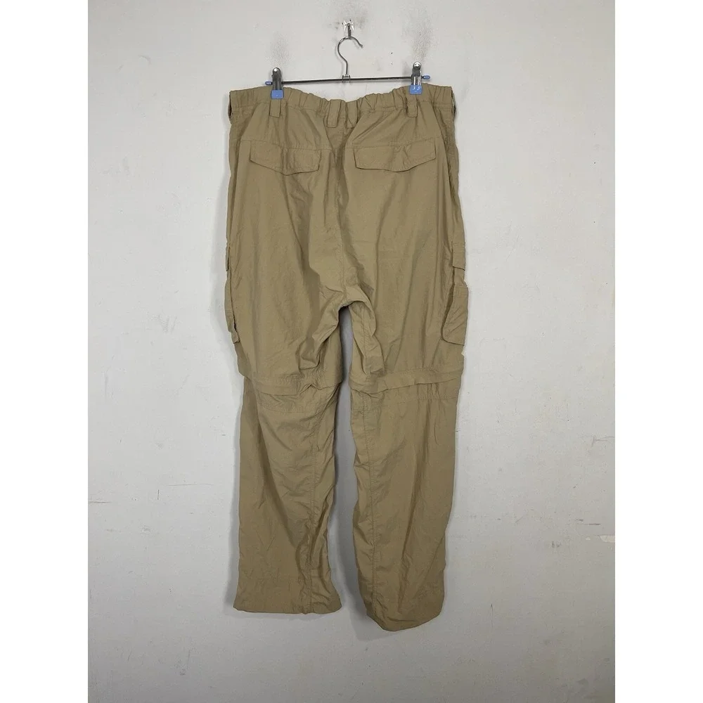 REI Mens Pants XL Cargo Hiking Convertible Nylon Outdoor‎ Workwear Zip Off Beige